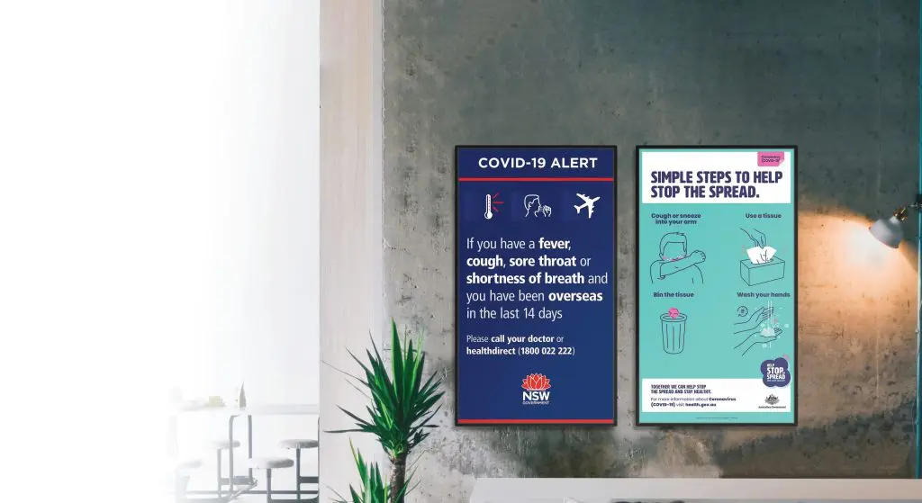 covid precaution sign